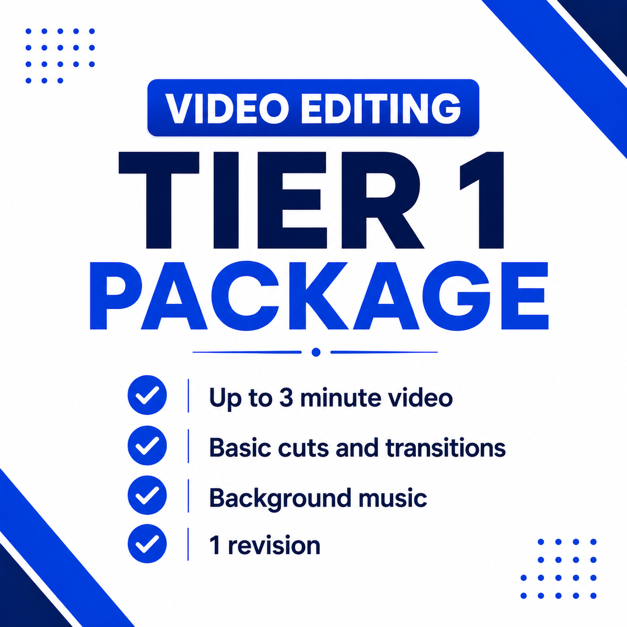 Video Editing (Tier 1)